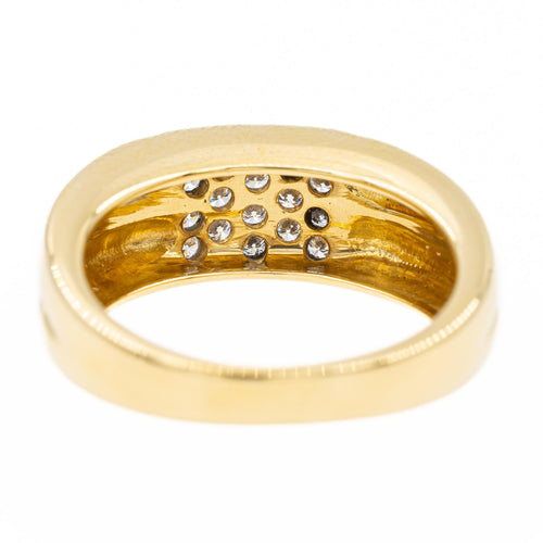 Bague 54 Bague vintage en or jaune et blanc 18 carats sertie de diamants 58 Facettes 2329030CN