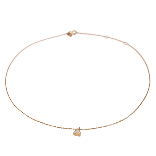 Collier Collier solitaire - Pendentif diamant en or rose 18 carats 58 Facettes 2360820CN