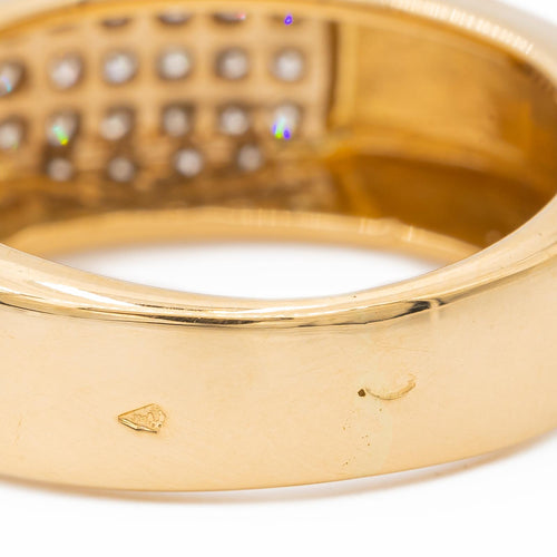 Bague 52 Bague en or jaune 18 carats sertie de diamants 58 Facettes 2360842CN