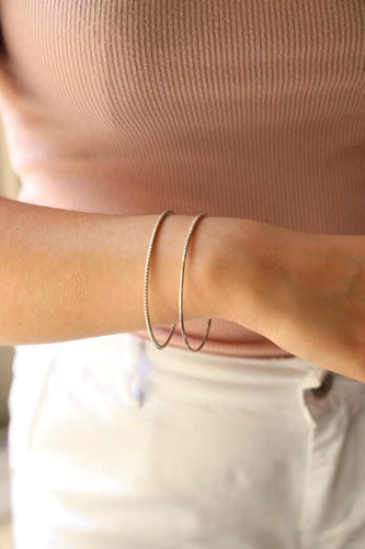 Bracelet Bracelet jonc en or blanc 18 carats (750) 58 Facettes 2360853CN