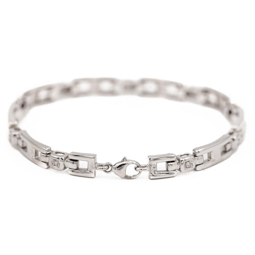 Bracelet Bracelet en or blanc 18 carats serti de diamants 58 Facettes 2360855CN