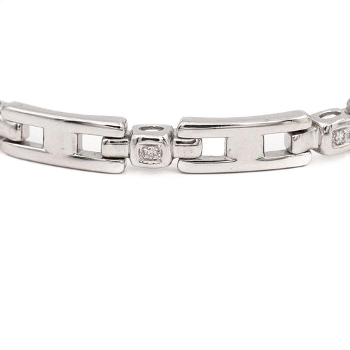 Bracelet Bracelet en or blanc 18 carats serti de diamants 58 Facettes 2360855CN