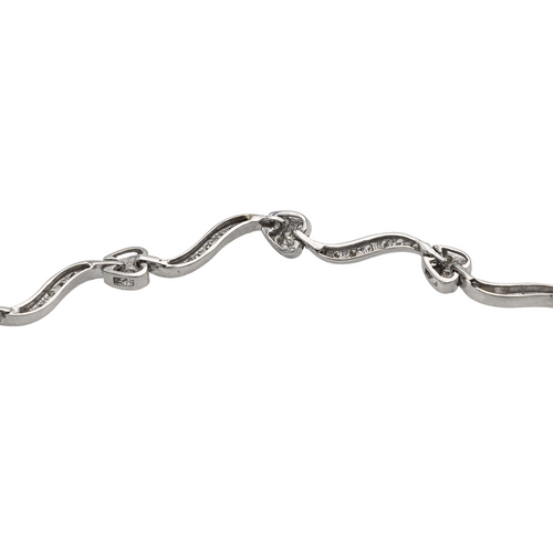 Collier Collier en or blanc 18 carats serti de diamants 58 Facettes 2363223CN