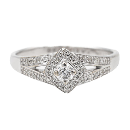Bague 51 Mauboussin Love My Love - Bague solitaire en or blanc et diamants 58 Facettes 2366861CN
