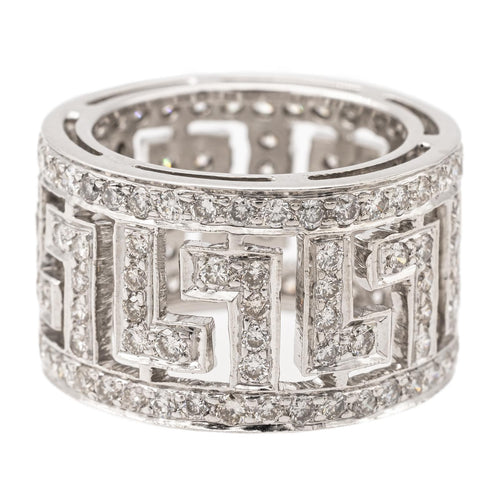 Bague 53 Bague en or blanc 18 carats pavée de diamants 58 Facettes 2367314CN
