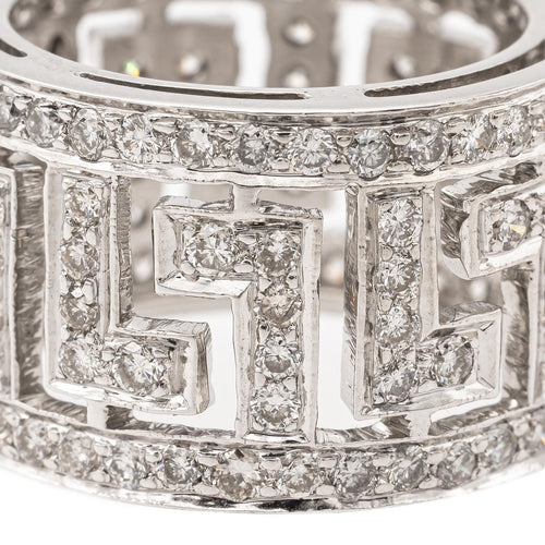 Bague 53 Bague en or blanc 18 carats pavée de diamants 58 Facettes 2367314CN