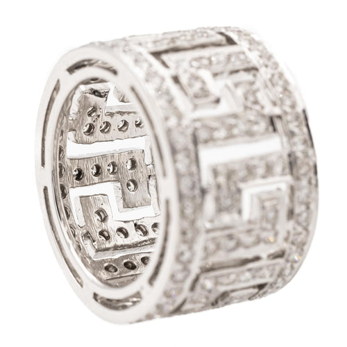 Bague 53 Bague en or blanc 18 carats pavée de diamants 58 Facettes 2367314CN