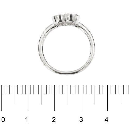 Bague 54 Bague cœur en or blanc 18 ct et diamants 58 Facettes 23750