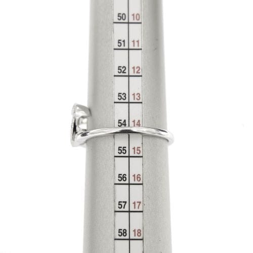 Bague 54 Bague cœur en or blanc 18 ct et diamants 58 Facettes 23750