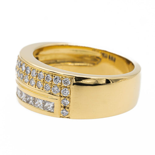 Bague 55 Bague bandeau en or jaune 18 carats et diamants 58 Facettes 2376867CN