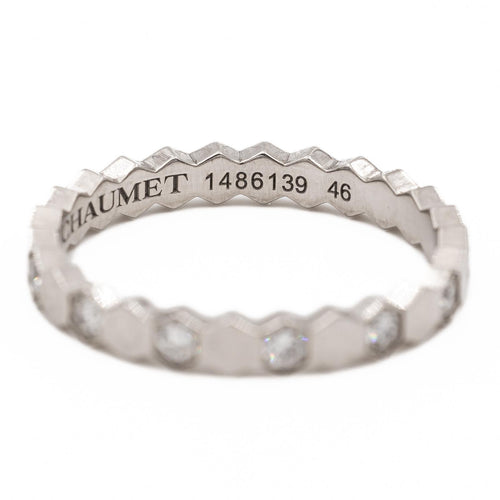 Bague 46 Chaumet Bee My Love - Bague alliance en or blanc et diamants 58 Facettes 2381950CN