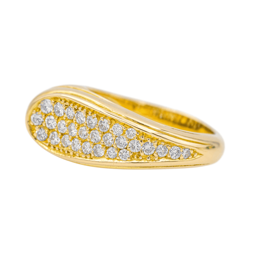 Bague 51 Bague pavée de diamants en or jaune 18 carats 58 Facettes 2381959CN