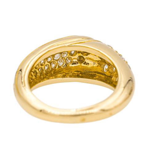 Bague 51 Bague pavée de diamants en or jaune 18 carats 58 Facettes 2381959CN