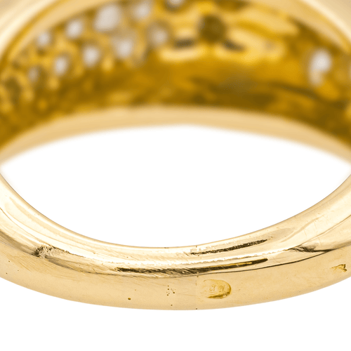 Bague 51 Bague pavée de diamants en or jaune 18 carats 58 Facettes 2381959CN