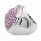 Bague 54 Bague en or blanc 18 carats pavée de saphirs roses 58 Facettes 2383037CN