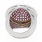 Bague 54 Bague en or blanc 18 carats pavée de saphirs roses 58 Facettes 2383037CN