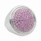 Bague 54 Bague en or blanc 18 carats pavée de saphirs roses 58 Facettes 2383037CN