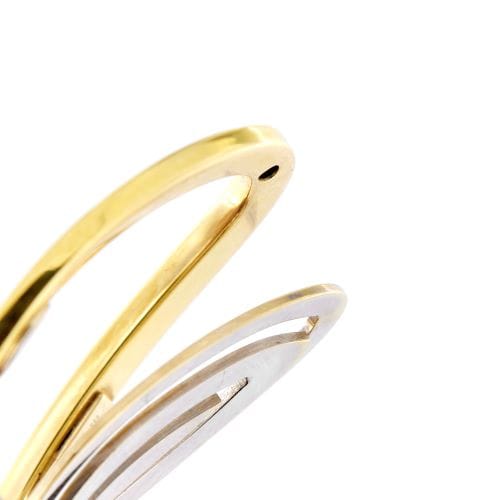 Collier Collier - Double pendentif ovale en or jaune et or blanc 18 carats 58 Facettes 23921