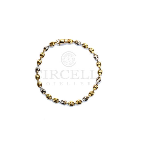 Bracelet Bracelet Link navy blue bicolor in 18k gold 58 Facettes EC00GB270B0CE