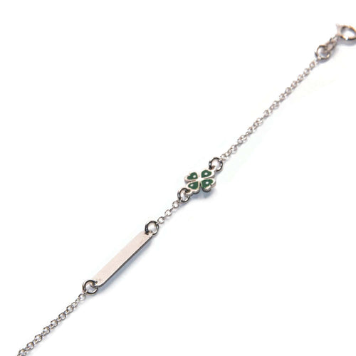 Pulsera Pulsera quadrifoglio esmaltada en oro blanco de 18 ct 58 Facettes CB02OB03M0TFC