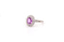 Bague 55 Bague en platine saphir rose et diamants 58 Facettes 24085