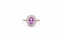 Bague 55 Bague en platine saphir rose et diamants 58 Facettes 24085
