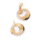 Boucles d'oreilles Boucheron - Boucles d’oreilles rondes en or jaune, onyx et diamants 58 Facettes 1