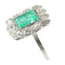 Bague 52 Art déco - Bague géométrique en platine, émeraude et diamants 58 Facettes 24110-0131