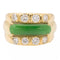 Bague 50 Bague en or jaune 18 carats avec jade jadéite et diamants 58 Facettes 2432017CN