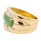 Bague 50 Bague en or jaune 18 carats avec jade jadéite et diamants 58 Facettes 2432017CN