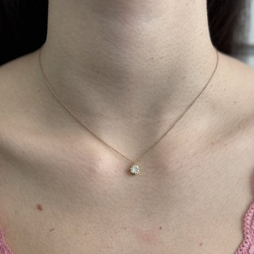 Collier Collier solitaire - Pendentif en or jaune 18 carats et diamant 0,73 ct 58 Facettes 24366