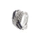 Bague 57 Bague bande croisée en or blanc 18 ct avec diamants et saphirs 58 Facettes 24509