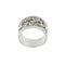 Bague Bague bandeau ajourée en or blanc 18 ct et diamants 58 Facettes 24534