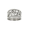 Bague Bague bandeau ajourée en or blanc 18 ct et diamants 58 Facettes 24534