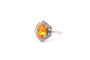 Bague 52.5 Bague saphir jaune 2,92 ct et diamants en platine 58 Facettes 24566b