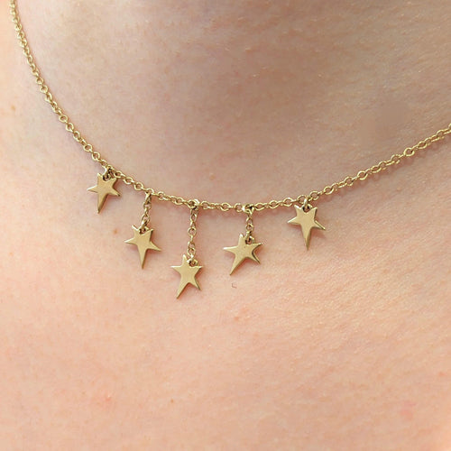 Collier Collier étoile en or jaune 18 carats (750) 58 Facettes 24802