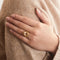 Bague 56 Bague Citrine Facettée Or Jaune 58 Facettes DV0375-1