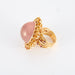 Bague 56 Bague Cocktail Quartz rose Saphirs de couleur 58 Facettes DV0187-1