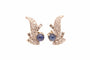 Boucles d'oreilles Boucles d'oreilles en platine serties de diamants et saphirs 58 Facettes 24949A