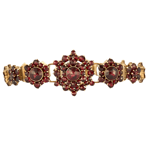 Bracelet Bracelet vermeil grenats début XXème 58 Facettes