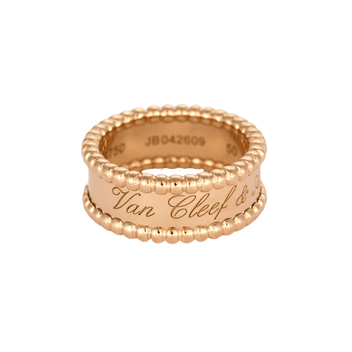 Bague 50 Van Cleef & Arpels - Bague Perlée Signature en or rose 58 Facettes BO/250001 RIV