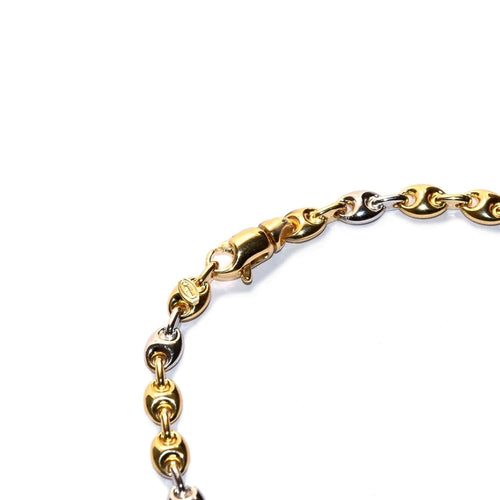 Bracelet Bracelet Link navy blue bicolor in 18k gold 58 Facettes EC00GB270B0CE