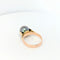 Bague 50 Bague en or rose 18 carats avec perle grise de culture 58 Facettes 25040