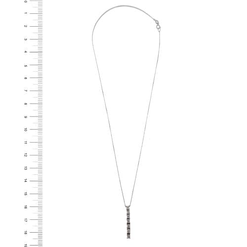 Collier Collier avec pendentif 7 diamants en or blanc 18 ct 58 Facettes 25102