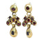 Boucles d'oreilles Boucles d’oreilles ibériques baroques pendantes en or jaune 18K et grenats 58 Facettes 25115-0315