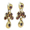 Boucles d'oreilles Boucles d’oreilles ibériques baroques pendantes en or jaune 18K et grenats 58 Facettes 25115-0315