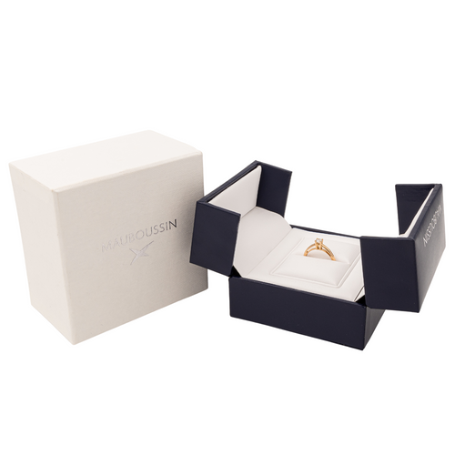 Bague 48.5 Mauboussin - Bague solitaire en or rose et diamant 58 Facettes 2513749CN