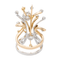 Bague 54.5 Bague ajourée en or jaune, rose et blanc 18 carats avec diamants 58 Facettes 2513757CN