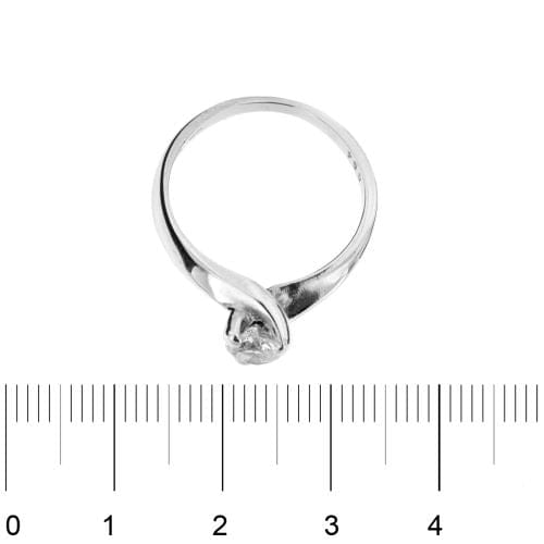 Bague 53 Bague solitaire Contrarie en or blanc 18 kt avec diamant 0,54 ct 58 Facettes 25209