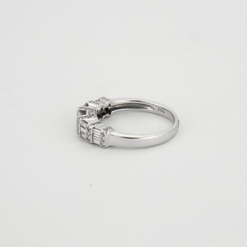 Bague 53 Bague Diamant Princesse Or Gris 58 Facettes DV0311-1